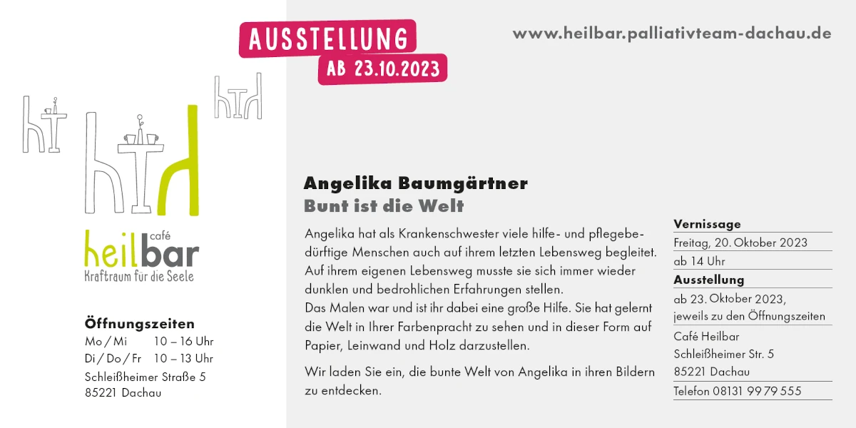 Ausstellung: „Bunt ist die Welt“ – Angelika Baumgärtner